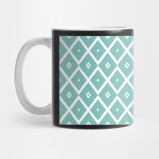 Abstract geometric pattern - blue and white. Mug